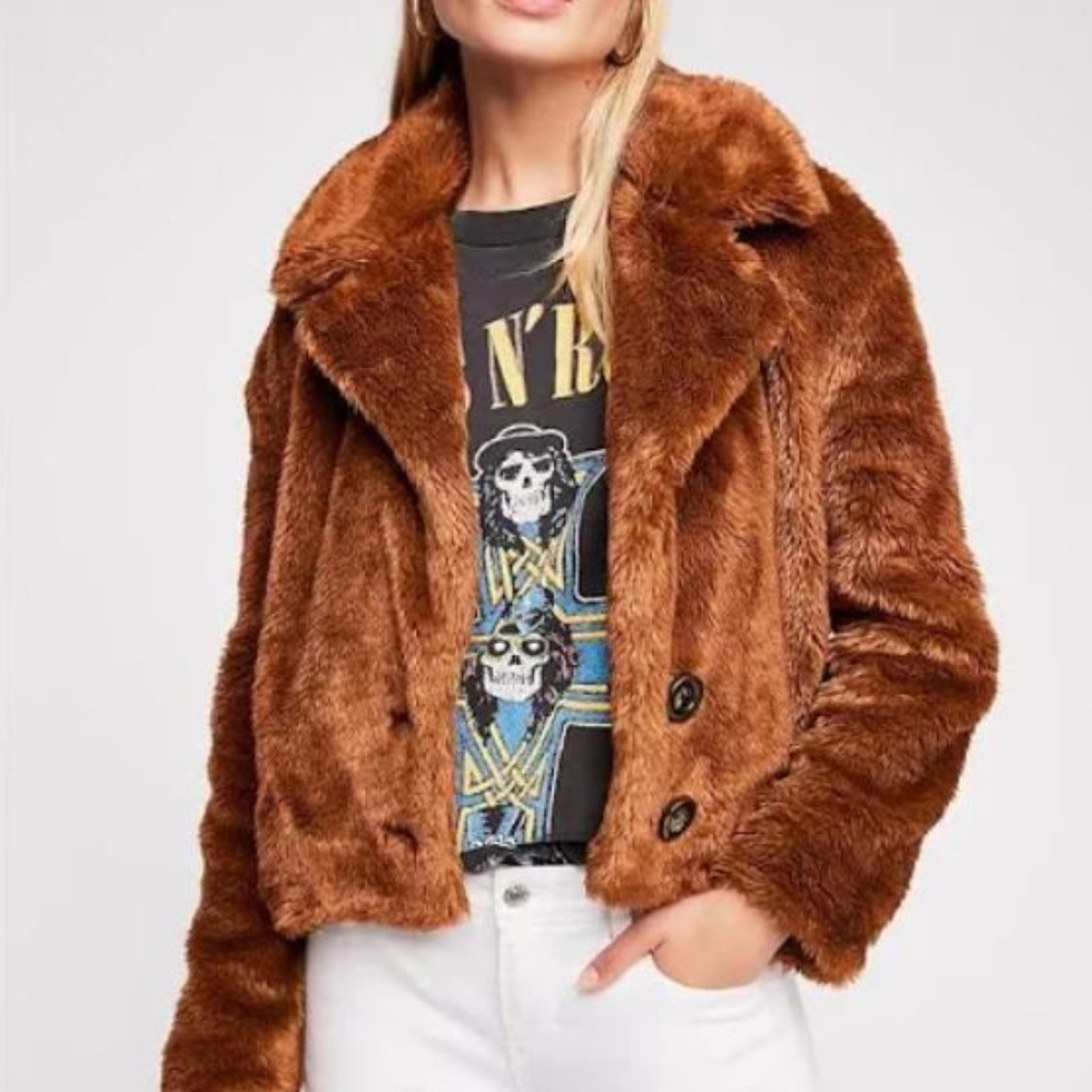 Free People Faux Fur Jacket